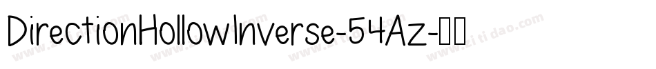 DirectionHollowInverse-54Az字体转换