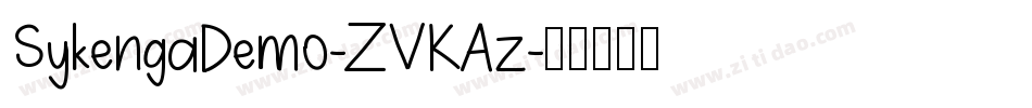SykengaDemo-ZVKAz字体转换