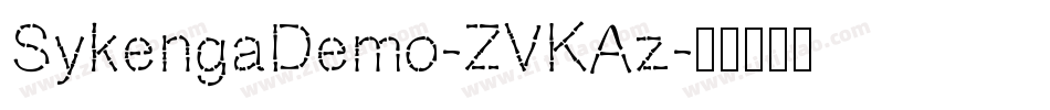 SykengaDemo-ZVKAz字体转换