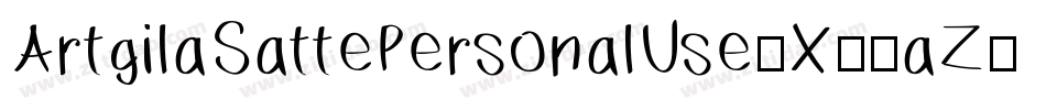 ArtgilaSattePersonalUse-X33aZ字体转换