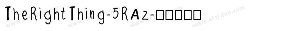 TheRightThing-5RAz字体转换