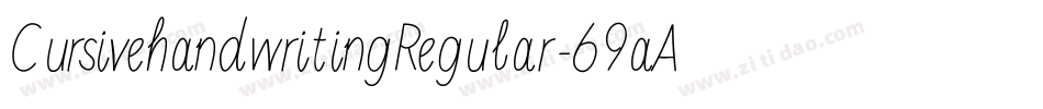 CursivehandwritingRegular-69aA字体转换