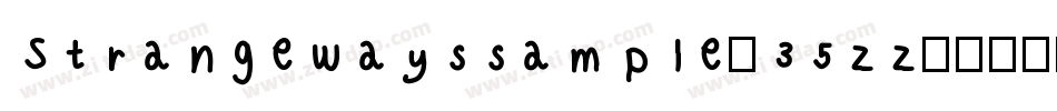 Strangewayssample-35zz字体转换
