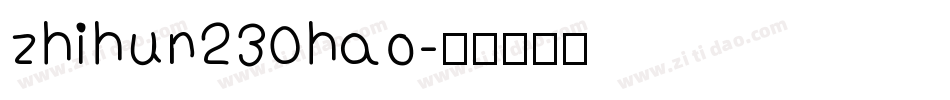 zhihun230hao字体转换