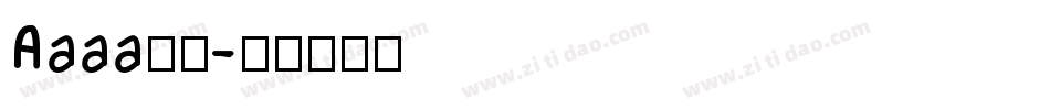 Aaaa字体字体转换