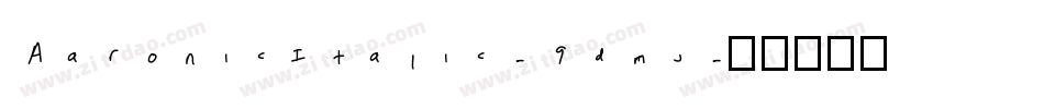 AaronicItalic-9dmj字体转换