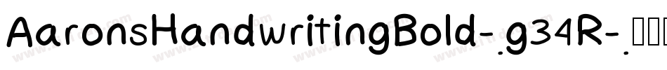AaronsHandwritingBold-g34R字体转换