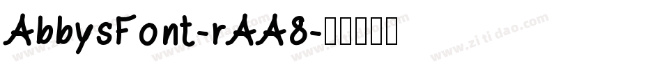 AbbysFont-rAA8字体转换
