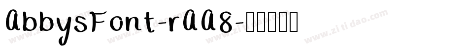 AbbysFont-rAA8字体转换