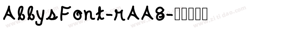 AbbysFont-rAA8字体转换