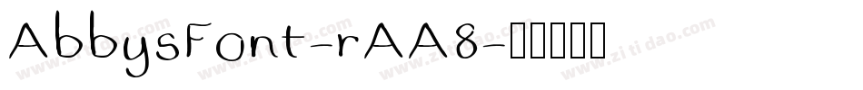 AbbysFont-rAA8字体转换