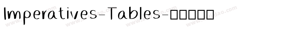Imperatives-Tables字体转换