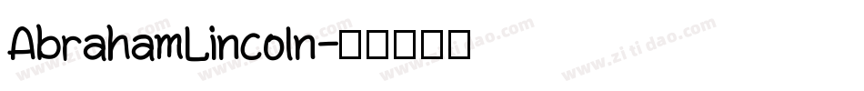 AbrahamLincoln字体转换