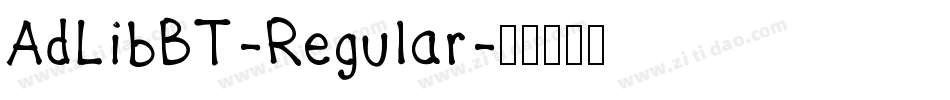 AdLibBT-Regular字体转换