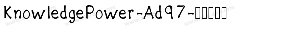 KnowledgePower-Ad97字体转换