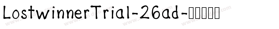 LostwinnerTrial-26ad字体转换