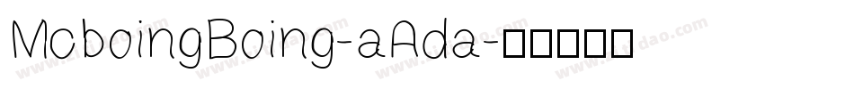 McboingBoing-aAda字体转换