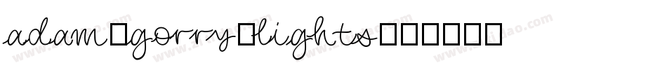 adam_gorry_lights字体转换