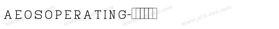 AeosOperating字体转换
