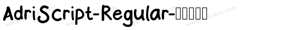 AdriScript-Regular字体转换
