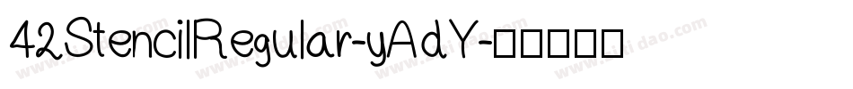 42StencilRegular-yAdY字体转换