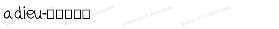 adieu字体转换