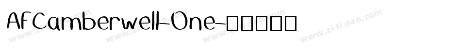 AFCamberwell-One字体转换