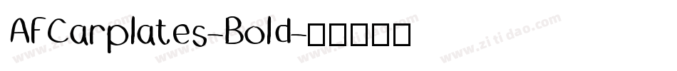 AFCarplates-Bold字体转换