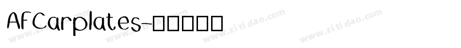 AFCarplates字体转换