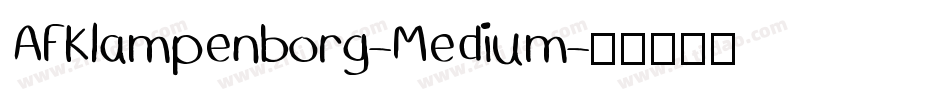 AFKlampenborg-Medium字体转换