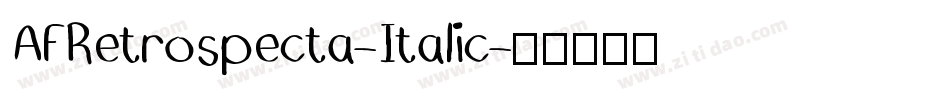 AFRetrospecta-Italic字体转换