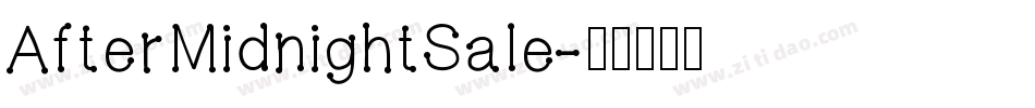 AfterMidnightSale字体转换