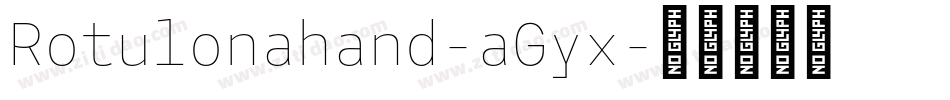 Rotulonahand-aGyx字体转换