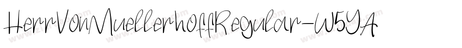 HerrVonMuellerhoffRegular-W5YA字体转换