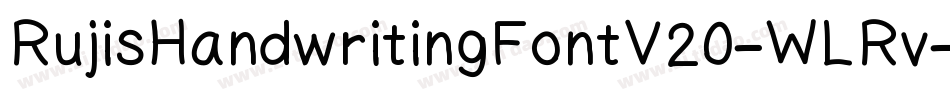 RujisHandwritingFontV20-WLRv字体转换