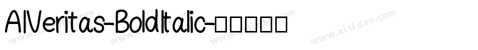 AIVeritas-BoldItalic字体转换
