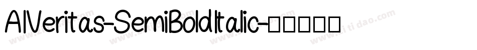 AIVeritas-SemiBoldItalic字体转换