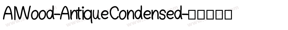 AIWood-AntiqueCondensed字体转换