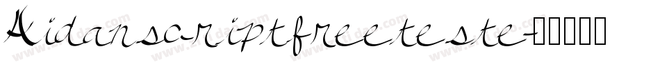 Aidanscriptfreeteste字体转换