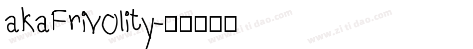 akaFrivolity字体转换