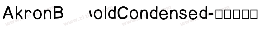 AkronBoldCondensed字体转换