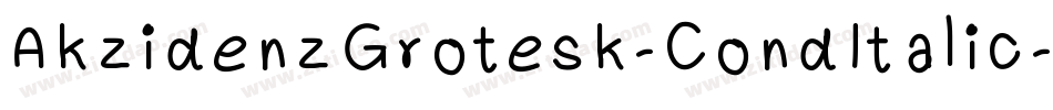 AkzidenzGrotesk-CondItalic字体转换