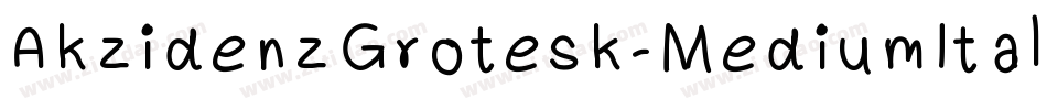AkzidenzGrotesk-MediumItalic字体转换