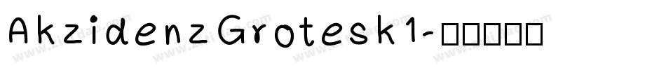 AkzidenzGrotesk1字体转换