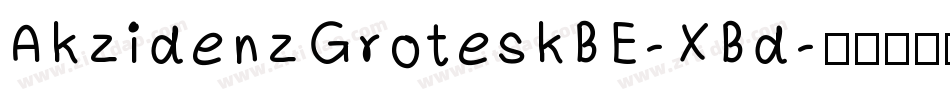 AkzidenzGroteskBE-XBd字体转换