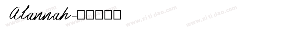 Alannah字体转换