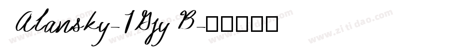 Alansky-1GjyB字体转换