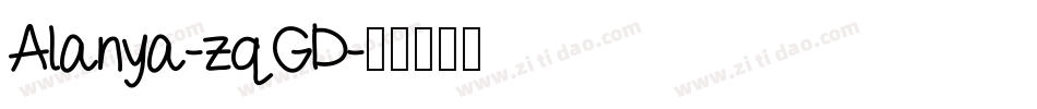 Alanya-zqGD字体转换