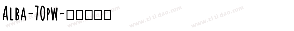 Alba-7Opw字体转换