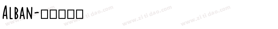 Alban字体转换